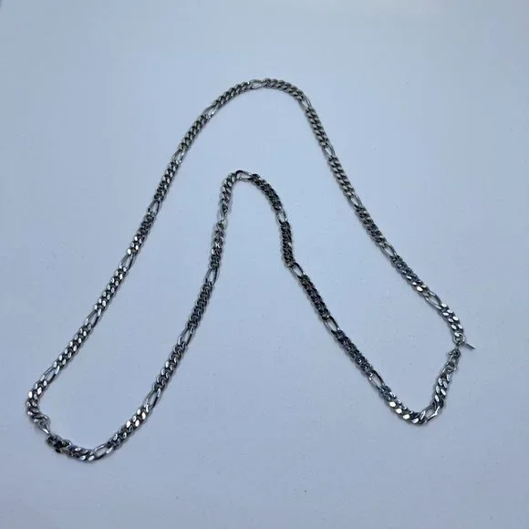 Monet – Figaro Link 30” Silver-Tone Chain Necklace - Picture 3 of 6